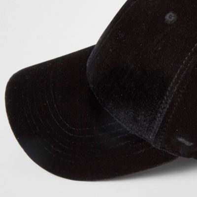 Black velour cap